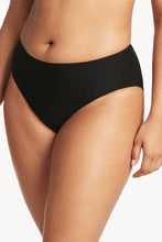 Load image into Gallery viewer, Honeycomb Mid Bikini Pant Black