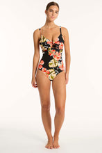 Load image into Gallery viewer, Juniper Tie Front DD/E One Piece - Black