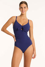 Load image into Gallery viewer, Messina Tie Front DD/E One Piece - French Navy