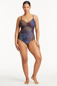 Hunter Twist Front Dd/E Cup One Piece Blue