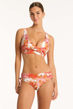 Load image into Gallery viewer, Daisyfield Cross Front Multifit Bra Top - Coral