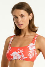 Load image into Gallery viewer, Aloha Low Square Neck Bra - Flame