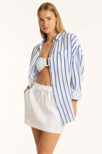 Amalfi Beach Shirt - Blue