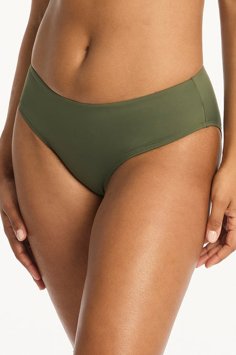 SEA LEVEL Essential Mid Bikini Pant Khaki