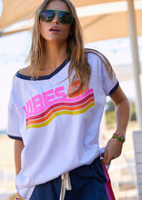 Load image into Gallery viewer, Retro Vibes Ringer Tee  White