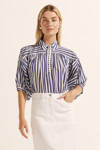 adage top - navy stripe