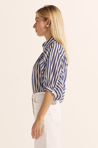 adage top - navy stripe