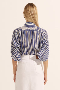 adage top - navy stripe