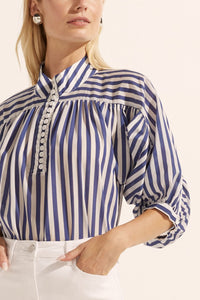 adage top - navy stripe