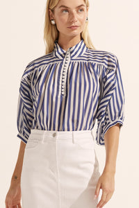 adage top - navy stripe