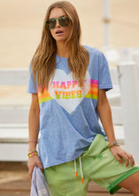 Load image into Gallery viewer, Happy Vibes Vintage Tee  - Blue