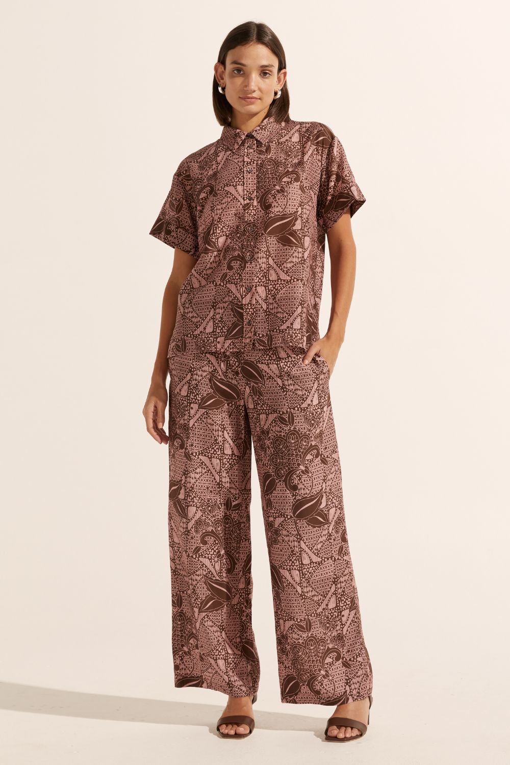 breeze pant - Cacao Batik