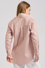 Load image into Gallery viewer, The Elodie Girlfriend Shirt - Stone Pink Stripe