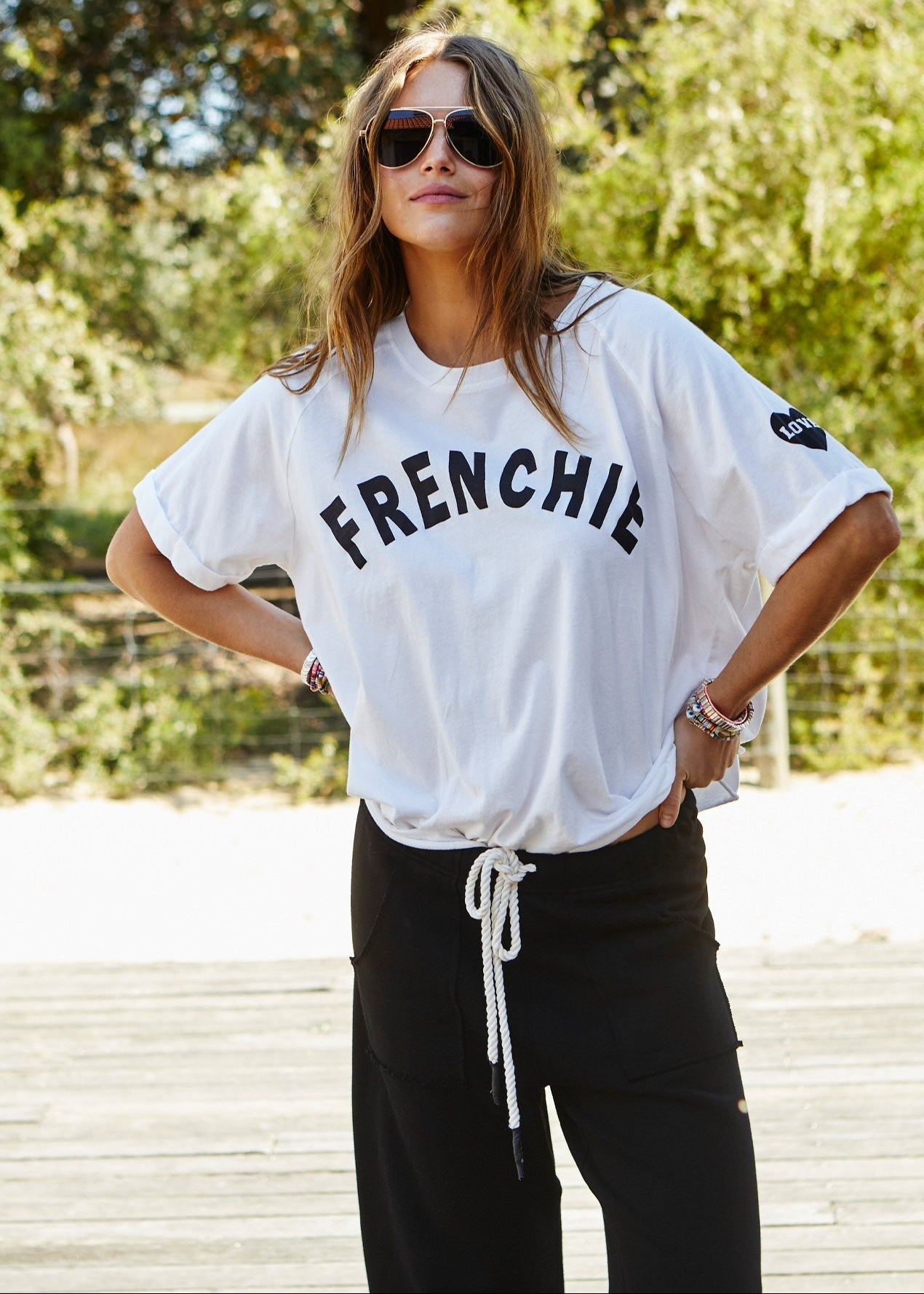 Frenchie Tee White