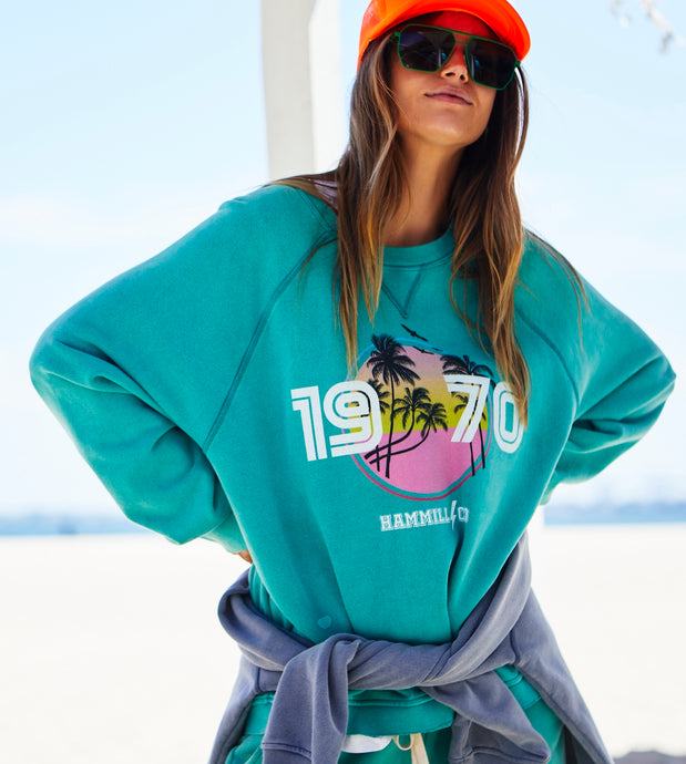 Vintage Beach Sweat - Faded Jade