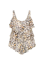 Load image into Gallery viewer, Snow Leopard 3 Tier Tankini Top