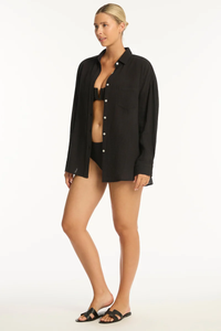 Sunset Beach Shirt - Black