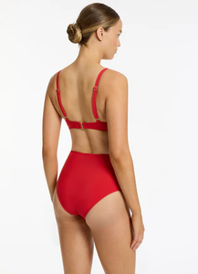 Jetset High Waist Bikini Bottom Rosso