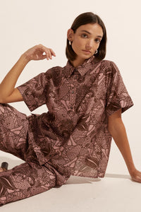 jaunt top - cacao batik