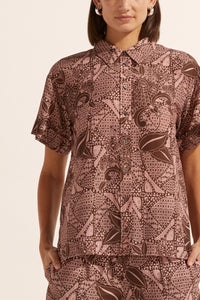 jaunt top - cacao batik