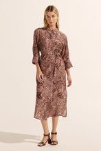 Load image into Gallery viewer, pinpoint dress - cacao batik