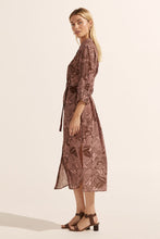 Load image into Gallery viewer, pinpoint dress - cacao batik