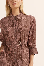 Load image into Gallery viewer, pinpoint dress - cacao batik