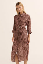 Load image into Gallery viewer, pinpoint dress - cacao batik