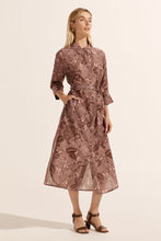 Load image into Gallery viewer, pinpoint dress - cacao batik