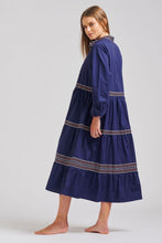 Load image into Gallery viewer, The Sandy Relaxed Tiered Dress - Navy