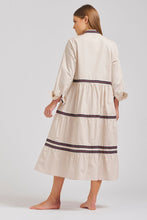 Load image into Gallery viewer, The Sandy Relaxed Tiered Dress - Stone