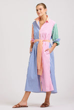 Load image into Gallery viewer, The Luna Oversized Long Shirtdress - Bright Stripe