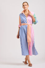 Load image into Gallery viewer, The Luna Oversized Long Shirtdress - Bright Stripe