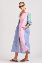 Load image into Gallery viewer, The Luna Oversized Long Shirtdress - Bright Stripe