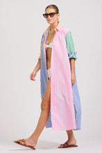 Load image into Gallery viewer, The Luna Oversized Long Shirtdress - Bright Stripe