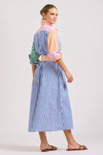 Load image into Gallery viewer, The Luna Oversized Long Shirtdress - Bright Stripe