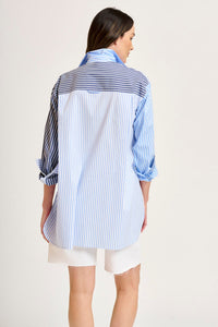 The Boyfriend Shirt - Blue Combo