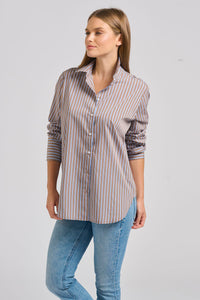 The Classic French Cuff Shirt - Porcini Stripe