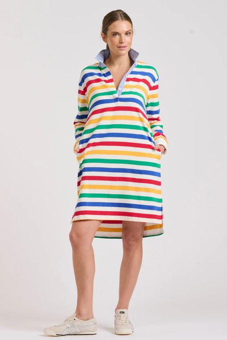 Rugby Summer Dress - Multi Stripe