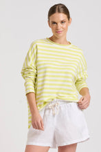 Load image into Gallery viewer, Raw Summer Sweatshirt - Lime/White Stripe