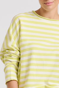 Raw Summer Sweatshirt - Lime/White Stripe