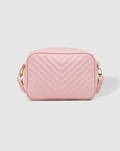 Anastasia Pale Pink Quilted Crossbody Bag