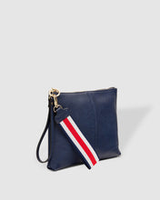 Load image into Gallery viewer, Molly Navy Stripe Strap Clutch