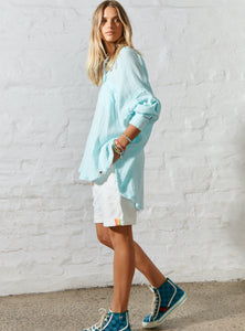 Oversized Beach Shirt - Aqua