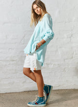 Load image into Gallery viewer, Oversized Beach Shirt - Aqua