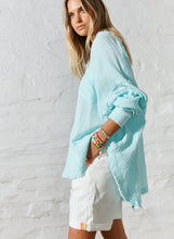 Load image into Gallery viewer, Oversized Beach Shirt - Aqua