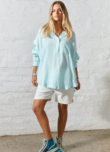 Load image into Gallery viewer, Oversized Beach Shirt - Aqua