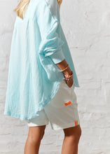 Load image into Gallery viewer, Oversized Beach Shirt - Aqua