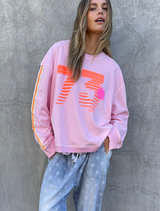 73 Peachy Fleece Sweat - Pink