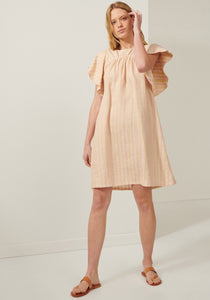 Mimosa Shift Dress - Peach Stripe